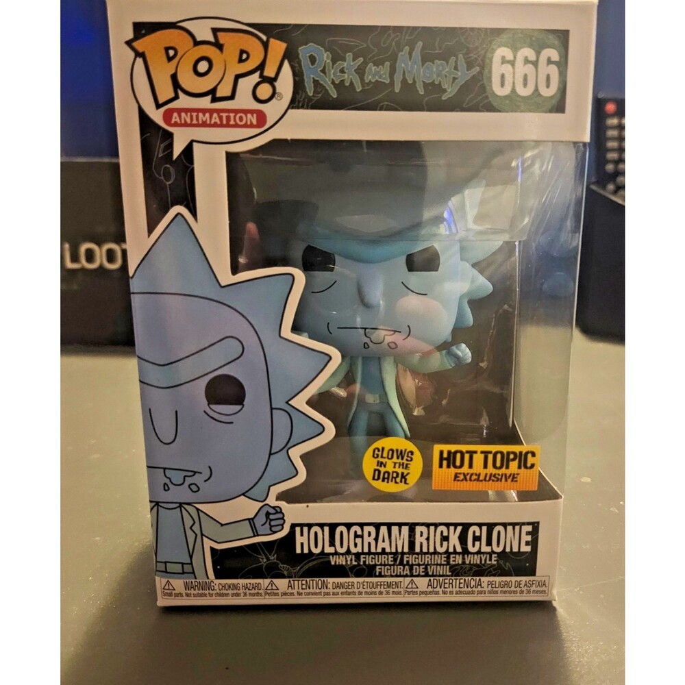 Funko Pop! Rick & Morty Hologram Rick Clone (Glows in Dark) Hot Topic Exclusive